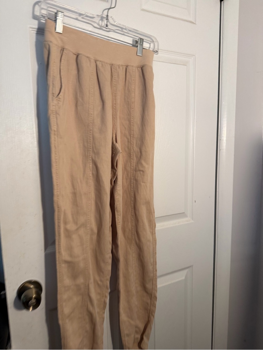 Faherty Tan Slim Pull-On Stretch Pants